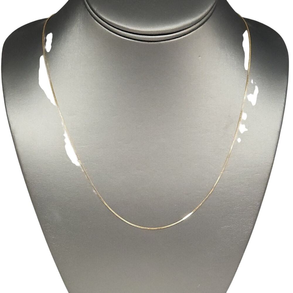 10k Yellow Gold 0.8mm Adjustable Box Chain 22"w